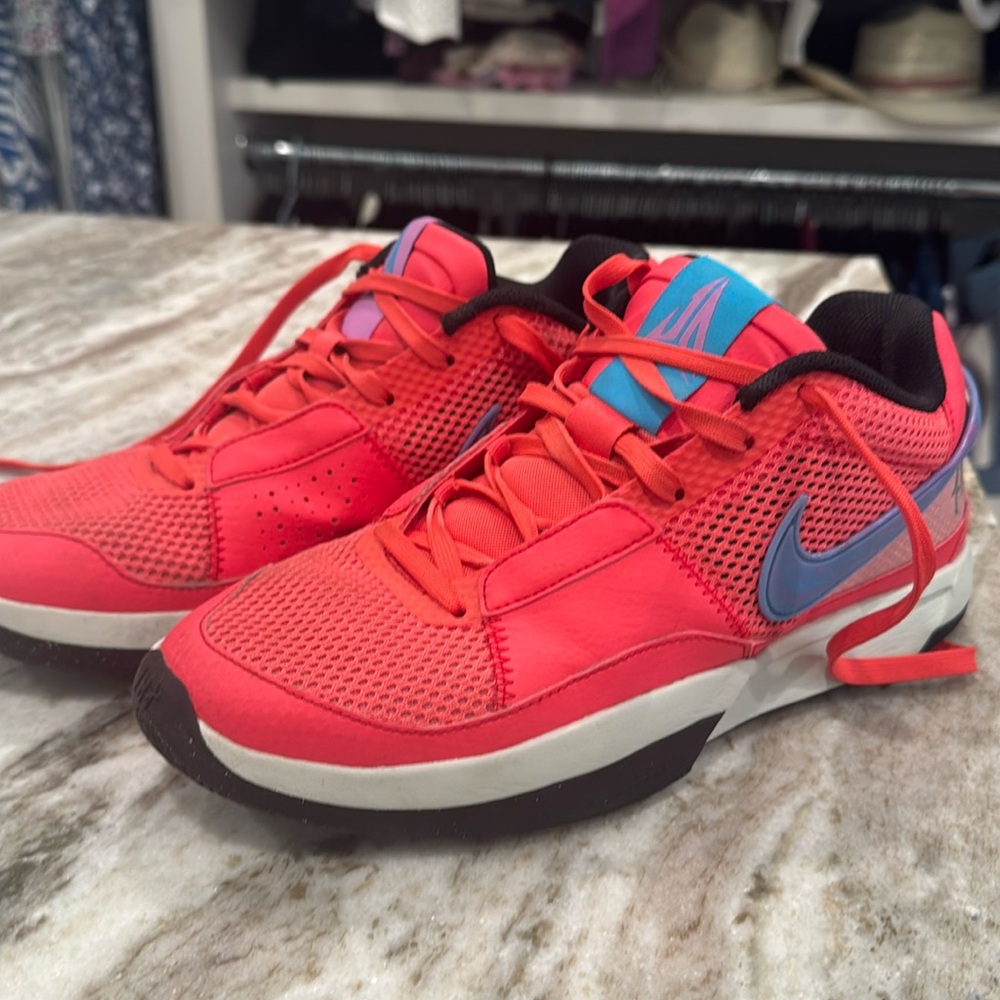 Nike Ja 1 Men's Basketball Shoes Ember Glow/Blue Lightning DR8785-800 8.5 mens